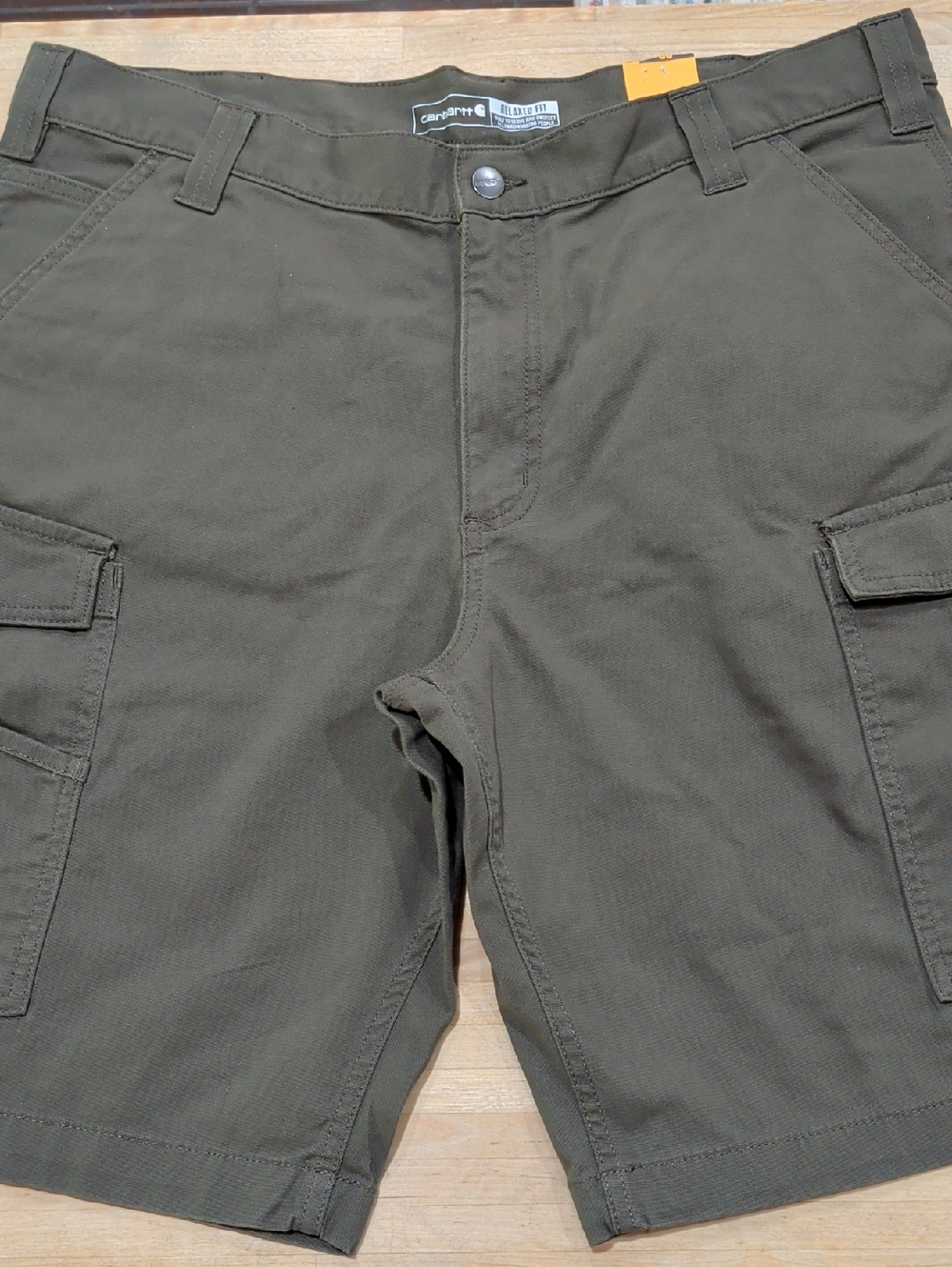 NWT Carhartt Olive Cargo Work Shorts 38 waist